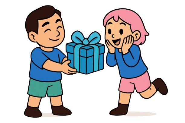 Gift Giving Illustration